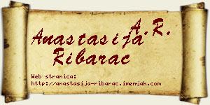 Anastasija Ribarac vizit kartica